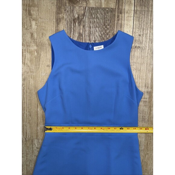 J Crew Dress 4 NWOT Cornflower Blue Sleeveless Lined Sheath - Picture 4 of 5